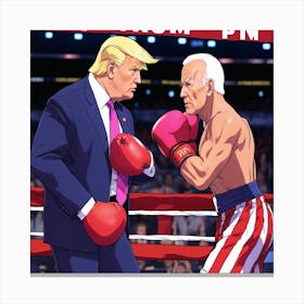 Boxing Trump Canvas Print