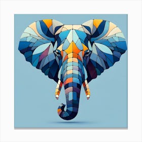 Geometric Elephant mosaic art Canvas Print