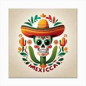 Mexican Skull 99 Canvas Print