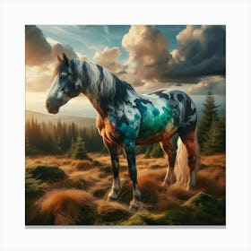 Horse In The Mountains Canvas Print