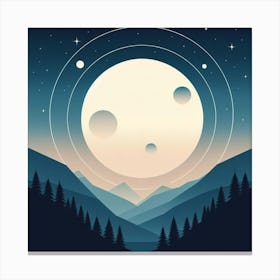 Full Moon In The Sky Canvas Print