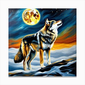 Howling Wolf Canvas Print