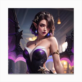 Demon Girl In League Of Legends Canvas Print