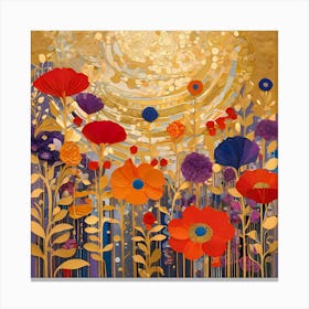 Abstract Flowers On A Sunny Day Canvas Print