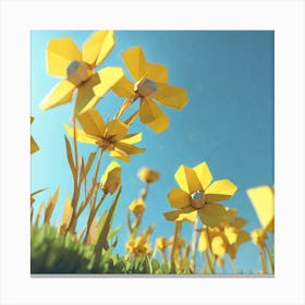 Origami Flowers 1 Canvas Print