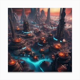 Exoplanet Metropolis Canvas Print