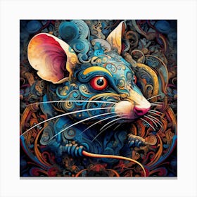 Psychedelic Rat Canvas Print