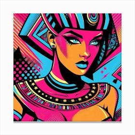 Pop Egyptian Manar Silver Canvas Print