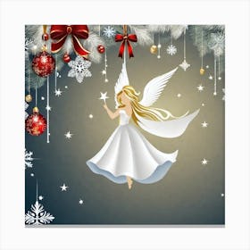 Angel Christmas Wallpaper 3 Canvas Print