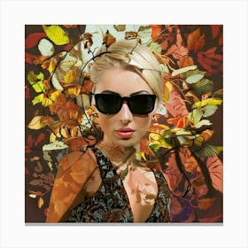 Firefly Hyper Opulent, Collage, Potpourri, Scraps, Sophisticated, Light Skin, Black Woman, Mini Coat (2) Canvas Print