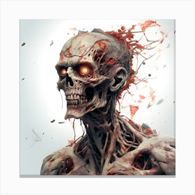 Zombie Skeleton Canvas Print