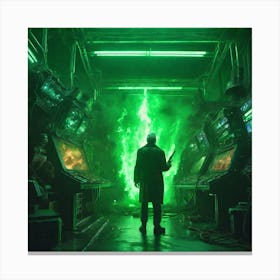 Man In A Green Room Canvas Print