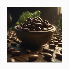 Roasted Almonds In A Bowl Canvas Print