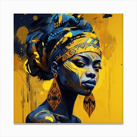 African Woman Painting 6 Canvas Print