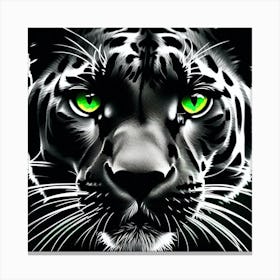 Leopard With Green Eyes Canvas Print