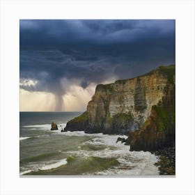 Stormy Sky Over Cliffs Canvas Print