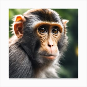 Close Up Of A Monkey 4 Canvas Print