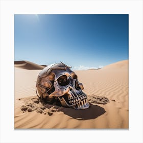 Skull In The Desert Canvas Print