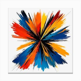 Vibrant Multi-colors Abstract Painting Canvas Print