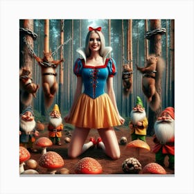 Snow White And The Seven Dwarfs 14 Canvas Print
