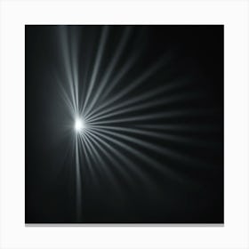 Volumetric Light On Black Background 1353780145 Canvas Print