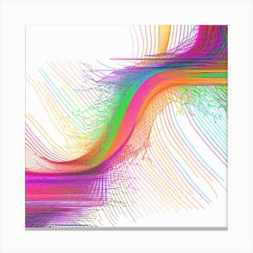 Abstract Wavy Lines Canvas Print