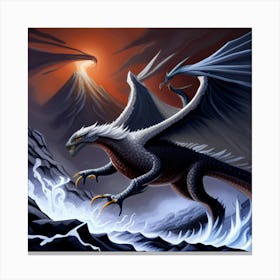 Dragon In Flight Canvas Print