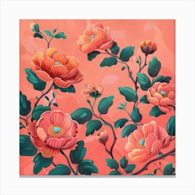 Chinese Flowers Canvas Print