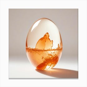 Egg In Water Canvas Print