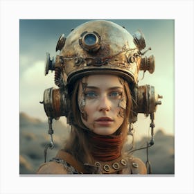 Richardvachtenberg 8000 Years Woman Facewith A Cosmonaut Helmet Ade7fe9e 9136 424b 9d9a 75dada4459fe Canvas Print