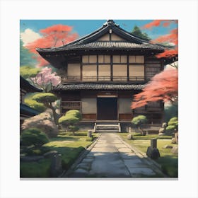 0 An Old Japanese House Carries The Scent Of History Esrgan V1 X2plus Canvas Print