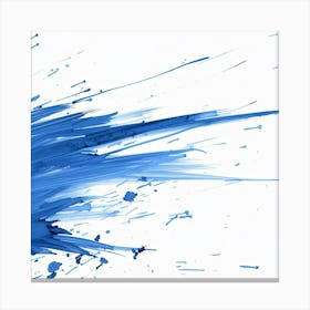 Blue Paint Splash Canvas Print