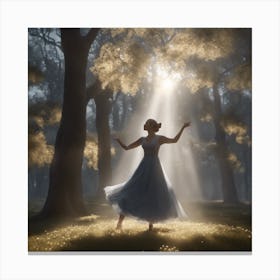 Ballerina In The Forest Canvas Print