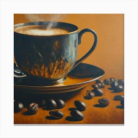 Coffee And Beans Canvas Print