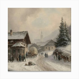 Winter Village Canvas Print