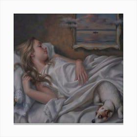 Dreaming With A Dog Canvas Print