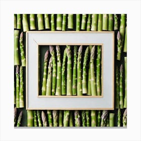 Asparagus In A Frame 3 Canvas Print