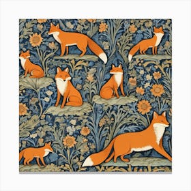 william morris foxes Canvas Print