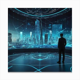 Futuristic Cityscape 2 Canvas Print