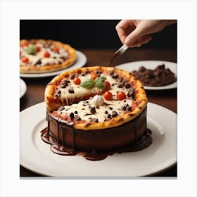 Chocolate Pizza Canvas Print