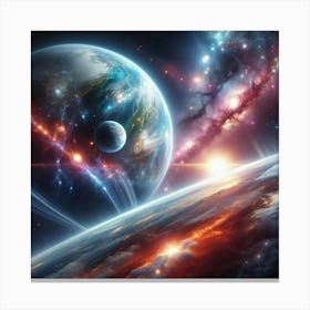 Space Painting Canvas Print