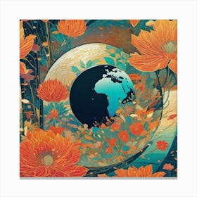 Earth And Flowers Canvas Print