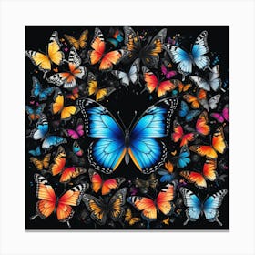 Colorful Butterflies 1 Canvas Print