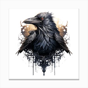 Raven tattoo Canvas Print