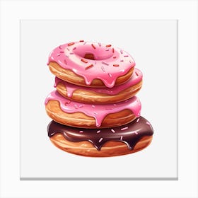 Donuts With Frosting Canvas Print