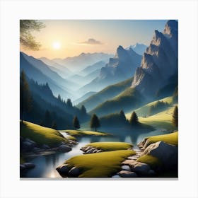 Landscape Painting 98 Canvas Print