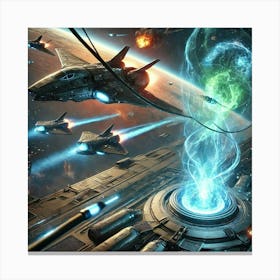 Stellar Vanguard Energy Transfer Pods Converted Canvas Print