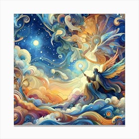 Angel In The Sky Canvas Print