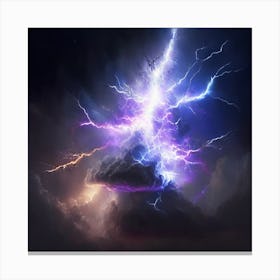 Lightning In The Sky 9 Canvas Print