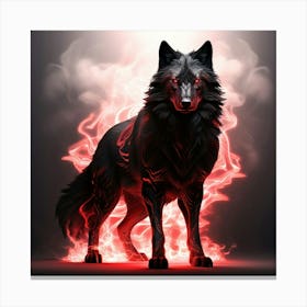 Black Wolf Canvas Print